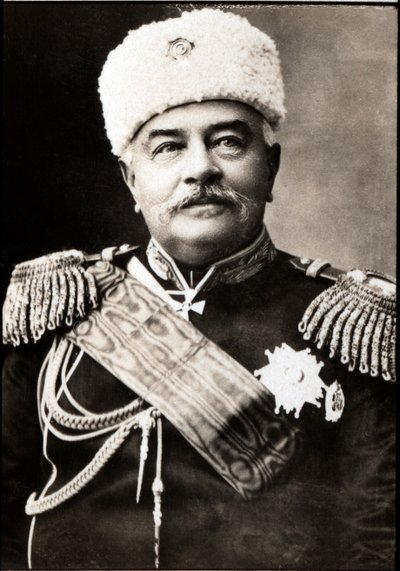 Portrait of Mikhail Ivanovich Dragomirov, Russian general and military writer by French Photographer